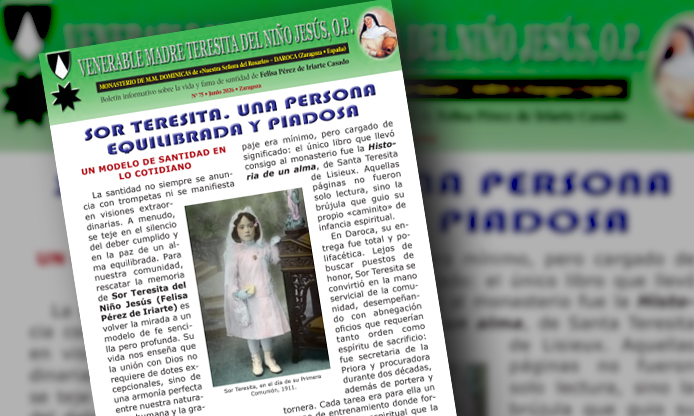 Boletín informativo 75 de la Venerable Madre Teresita del Niño Jesús, OP