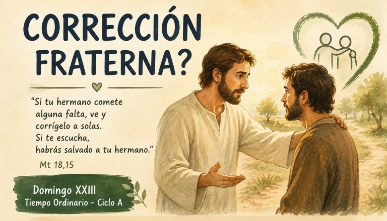 ¿CORRECCIÓN FRATERNA? Domingo XXIII Tiempo Ordinario-ciclo A